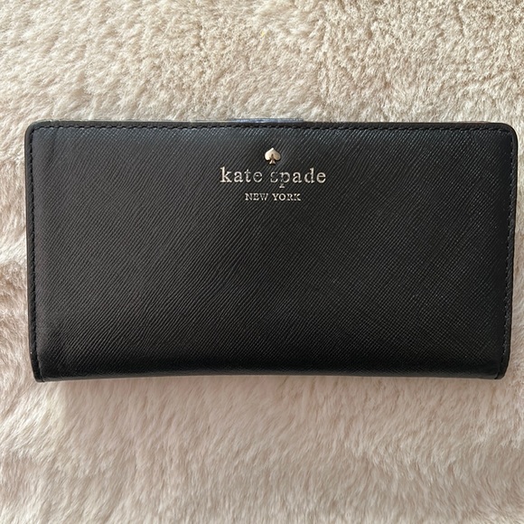 kate spade Handbags - Kate Spade Large Slim Bifold Wallet Black